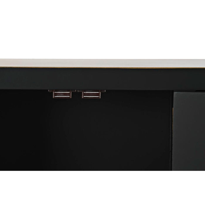 Consolă DKD Home Decor Alb Negru Auriu* Metal Brad Lemn MDF 63 x 28 x 83 cm