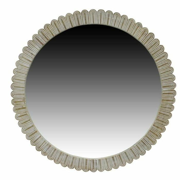 Oglindă de perete DKD Home Decor Natural Lemn Geam Lemn de mango Colonial murat 71 x 3 x 71 cm