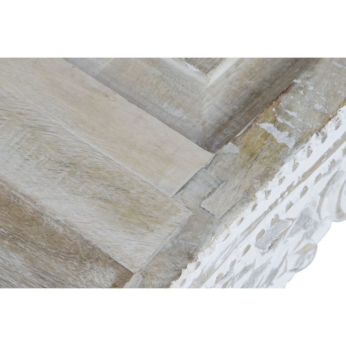 Masa laterală DKD Home Decor Alb Lemn de mango 89 x 63,5 x 25,4 cm