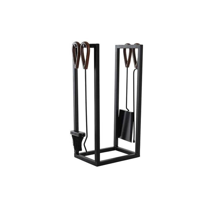 Suport pentru lemne DKD Home Decor Oțel Aluminiu (20 x 38 x 60 cm)