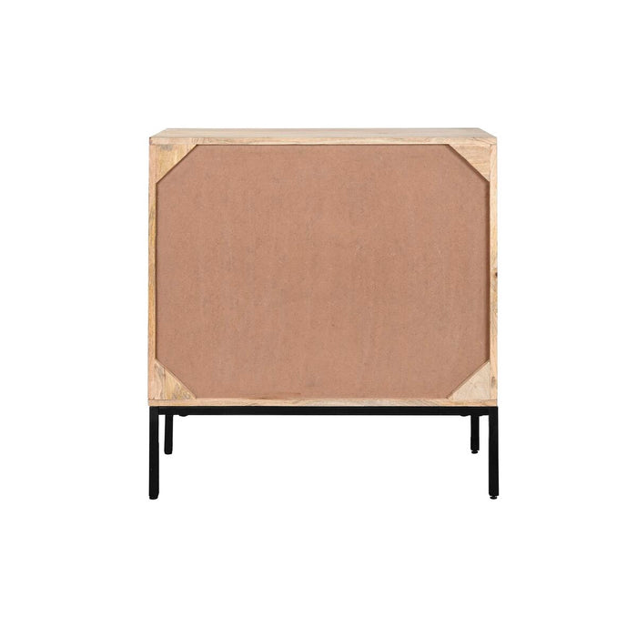 Comodă DKD Home Decor Natural Negru Metal Alb Lemn de mango Tropical (75 x 40 x 80 cm)