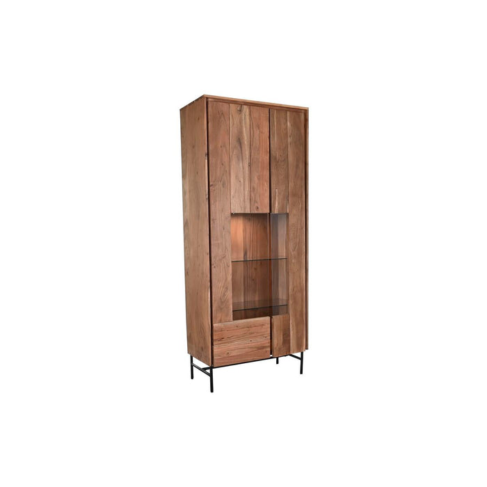 Stand Prezentare DKD Home Decor 80 x 40 x 197 cm Geam Aluminiu Salcâm