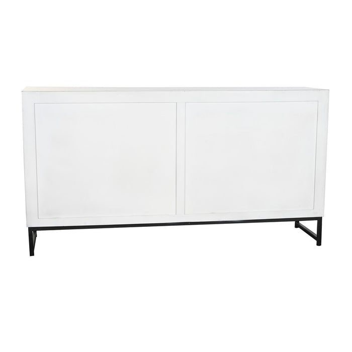 Servantă DKD Home Decor Ceramică Gri Alb Lemn de mango (150 x 38 x 80 cm)