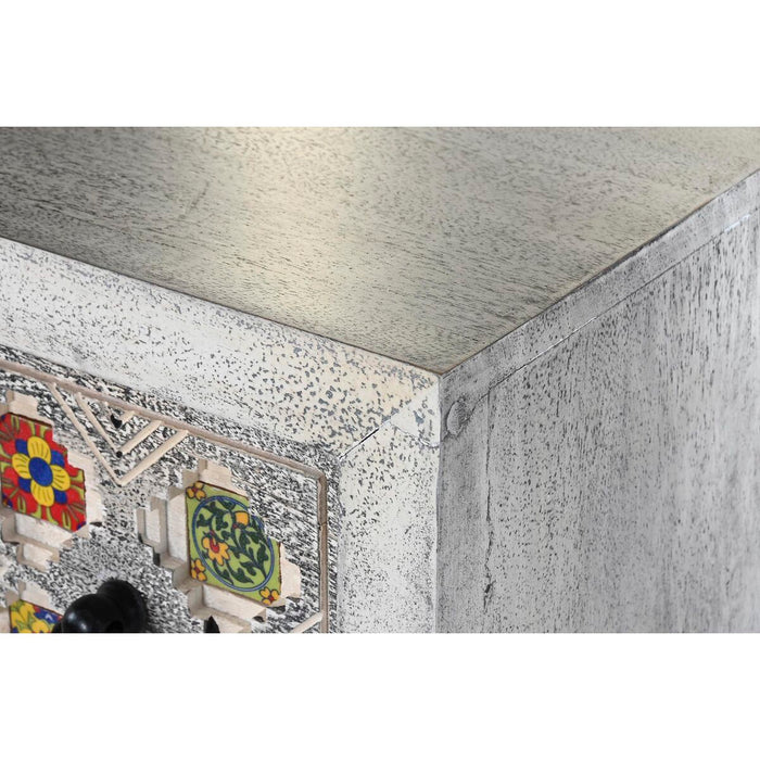 Comodă DKD Home Decor Ceramică Gri Alb Lemn de mango (80 x 38 x 80 cm)