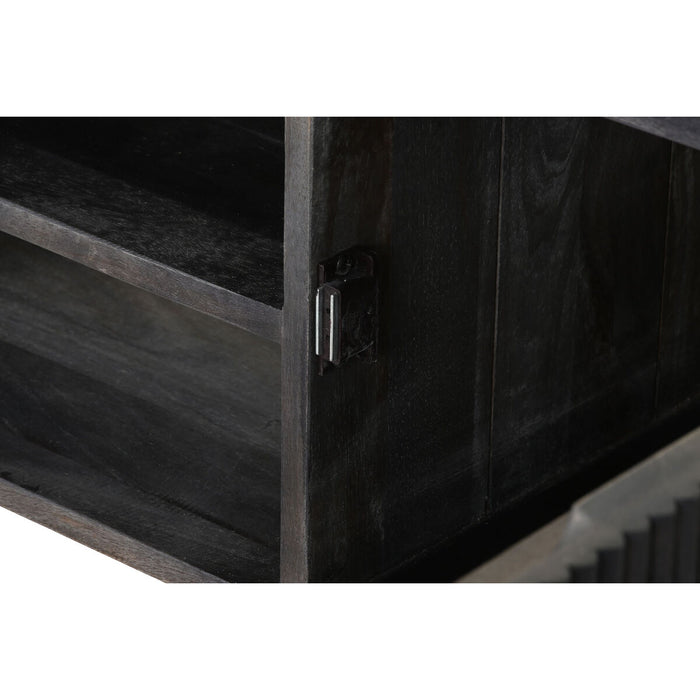 Mobilă TV DKD Home Decor 145 x 40 x 54 cm 150 x 41 x 54 cm Negru Gri Alb Marmură Lemn de mango