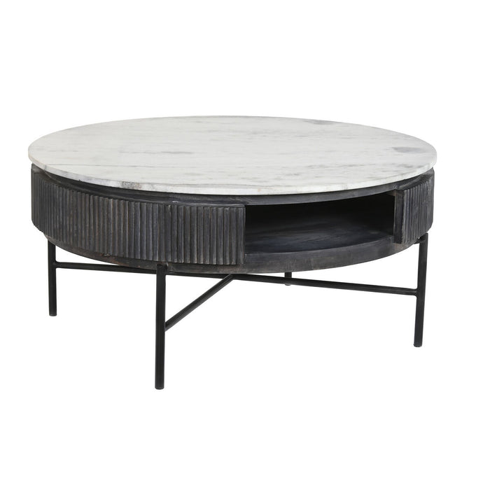 Masa de Cafea DKD Home Decor Marmură Lemn de mango (90 x 90 x 42 cm)