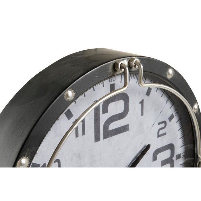 Ceas de Perete DKD Home Decor 40,5 x 10 x 40,5 cm Geam Fier (2 Unități)