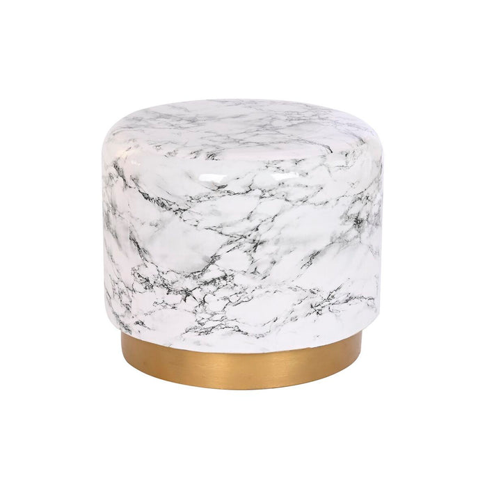 Masa laterală DKD Home Decor Auriu* Alb Fier (50 x 50 x 45 cm)