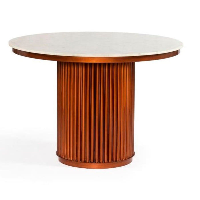 Masă de Sufragerie DKD Home Decor Metal Marmură (110 x 110 x 76 cm)