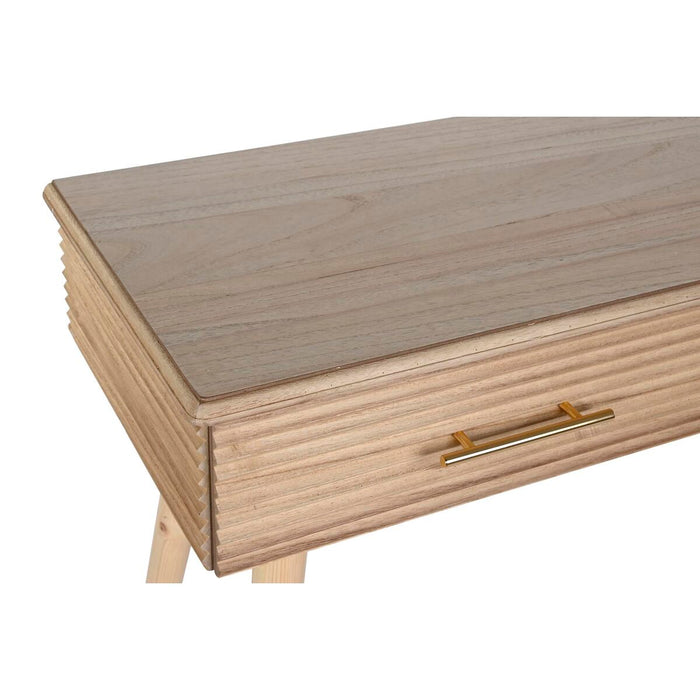 Consolă DKD Home Decor 100 x 40 x 76 cm Auriu* Maro Deschis Lemn de paulownia Lemn MDF