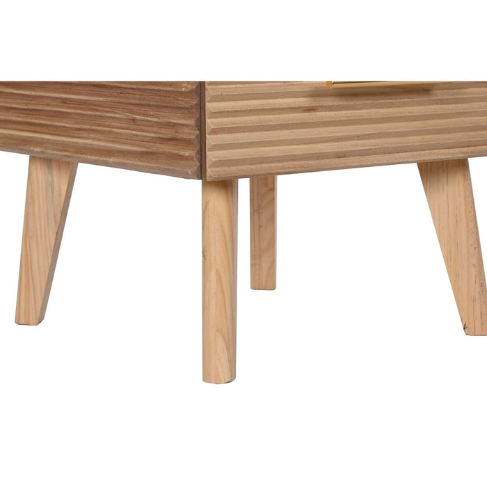 Comodă DKD Home Decor Auriu* Maro Deschis Lemn Lemn de paulownia Lemn MDF Scandi 45 x 40 x 100 cm 42 x 40 x 100 cm