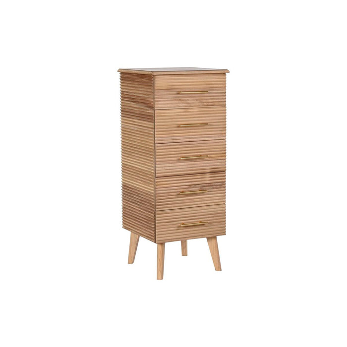Comodă DKD Home Decor Auriu* Maro Deschis Lemn Lemn de paulownia Lemn MDF Scandi 45 x 40 x 100 cm 42 x 40 x 100 cm