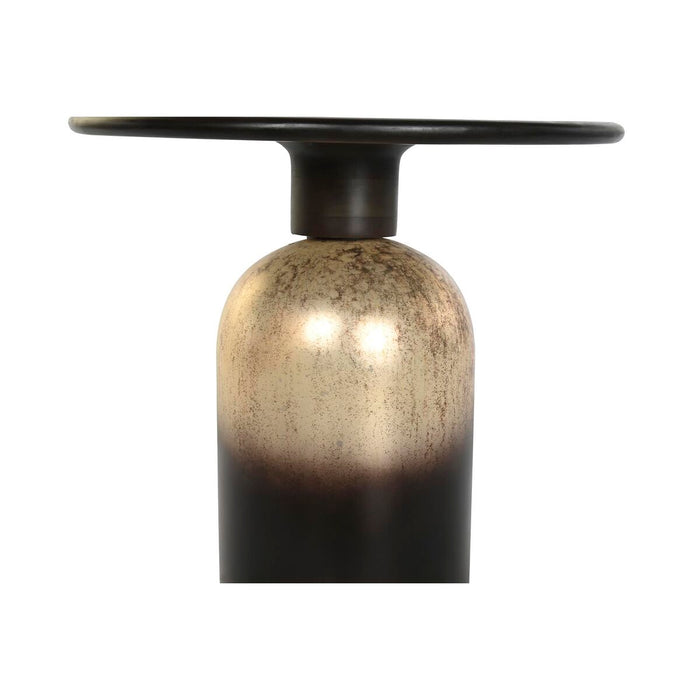 Masa laterală DKD Home Decor 58,5 x 58,5 x 53 cm Geam Negru Lemn de mango