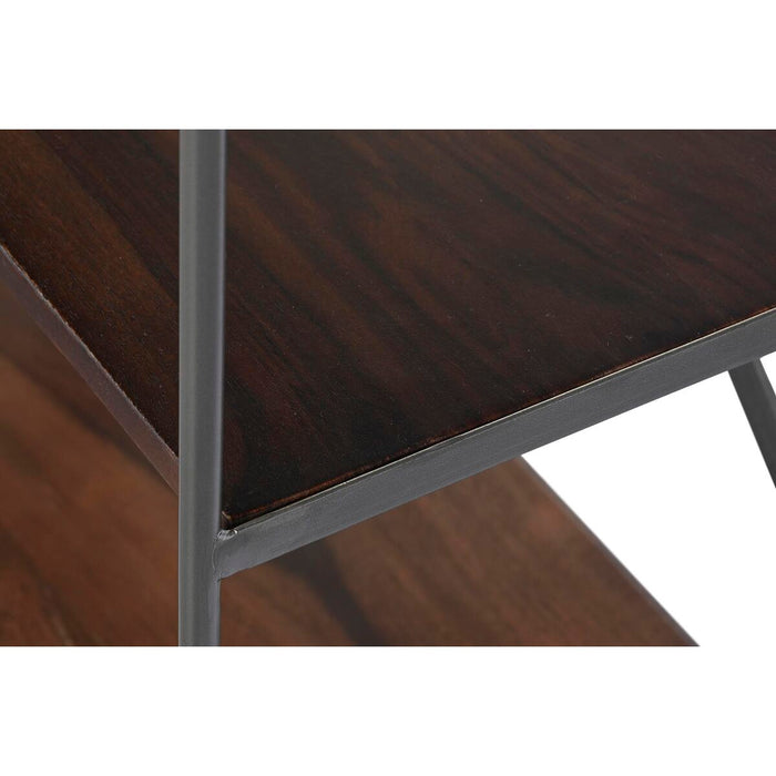 Raft DKD Home Decor Sheesham Maro Maro închis Gri deschis Lemn Metal 213 x 43 x 220 cm