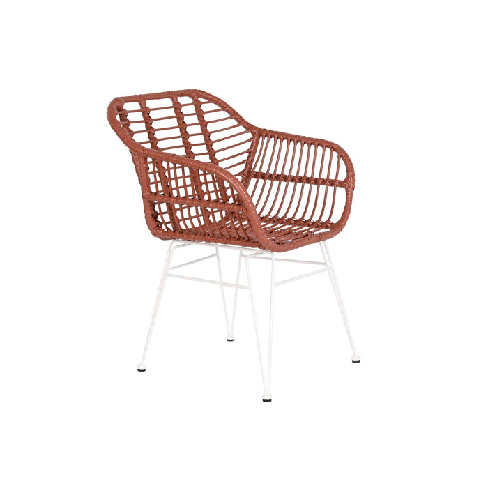 Zahradní židle DKD Home Decor Alb Teracotă Metal ratan sintetic 57 x 62 x 81 cm