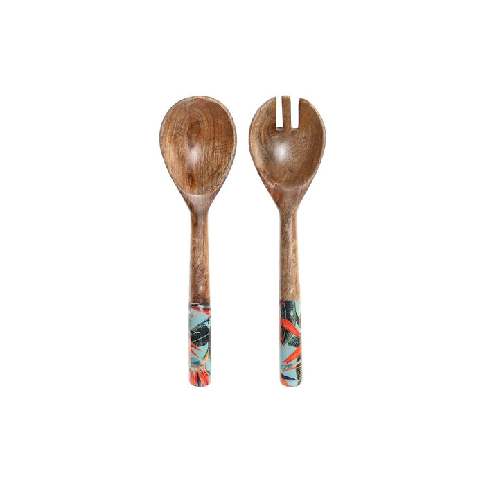 Set ustensile de bucătărie DKD Home Decor 6 x 2 x 32 cm 7 x 2 x 28 cm Lemn de mango