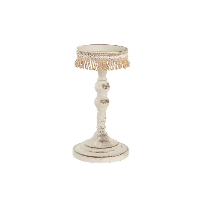 Suport de Lumânări DKD Home Decor Metal Alb 13 x 13 x 25 cm