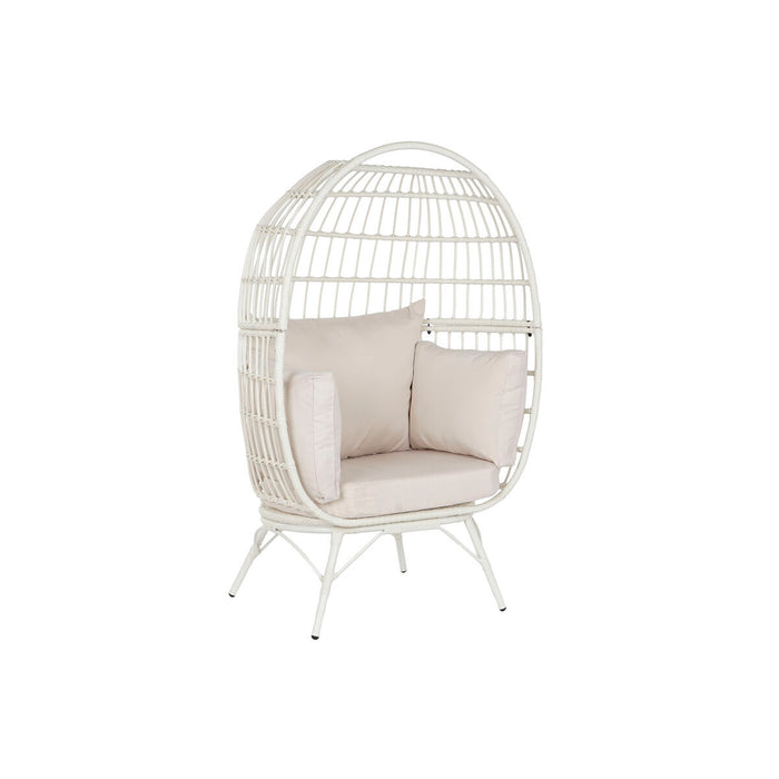Canapea de grădină DKD Home Decor Alb Metal ratan sintetic 99 x 71 x 147 cm