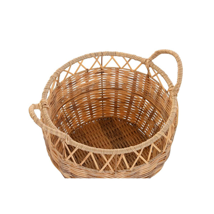 Set de Coșuri DKD Home Decor Natural Metal Polietilenă 38 x 38 x 34 cm 38 x 38 x 27 cm 3 Piese