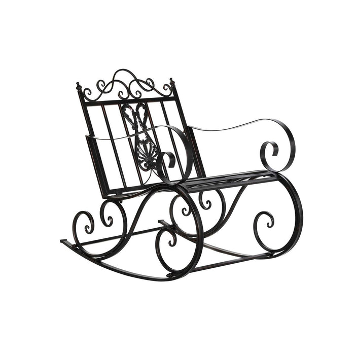 Scaun Balansoar DKD Home Decor Negru Metal Aluminiu 63 x 89 x 92 cm