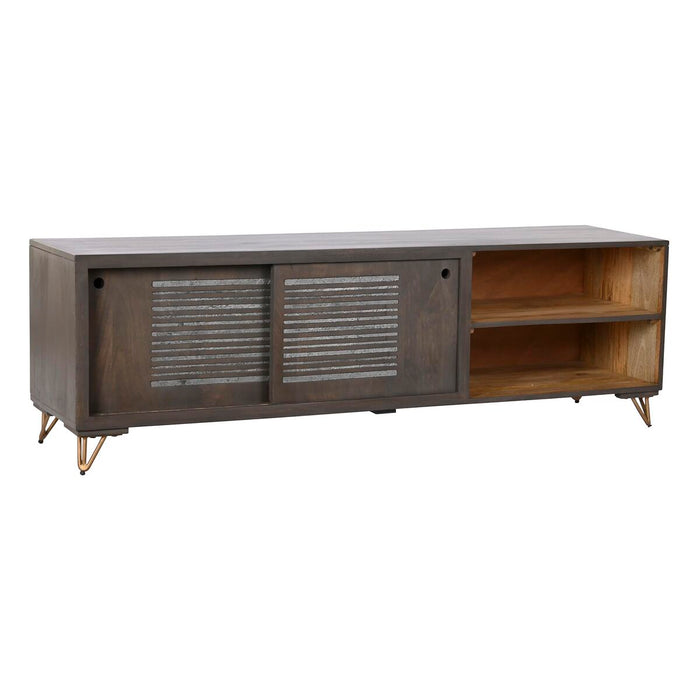 Mobilă TV DKD Home Decor Metal Maro Lemn de mango 160 x 40 x 50 cm