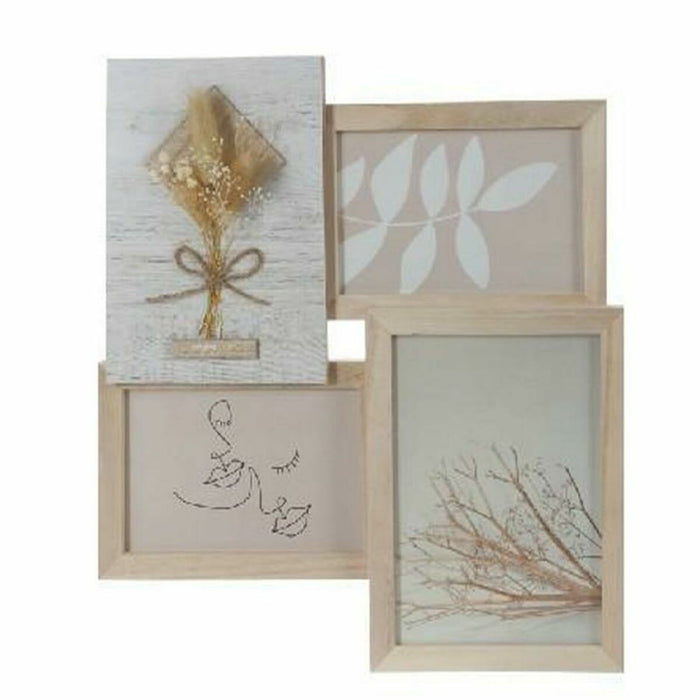Ramă Foto DKD Home Decor 31 x 2,4 x 34 cm Geam Natural Shabby Chic