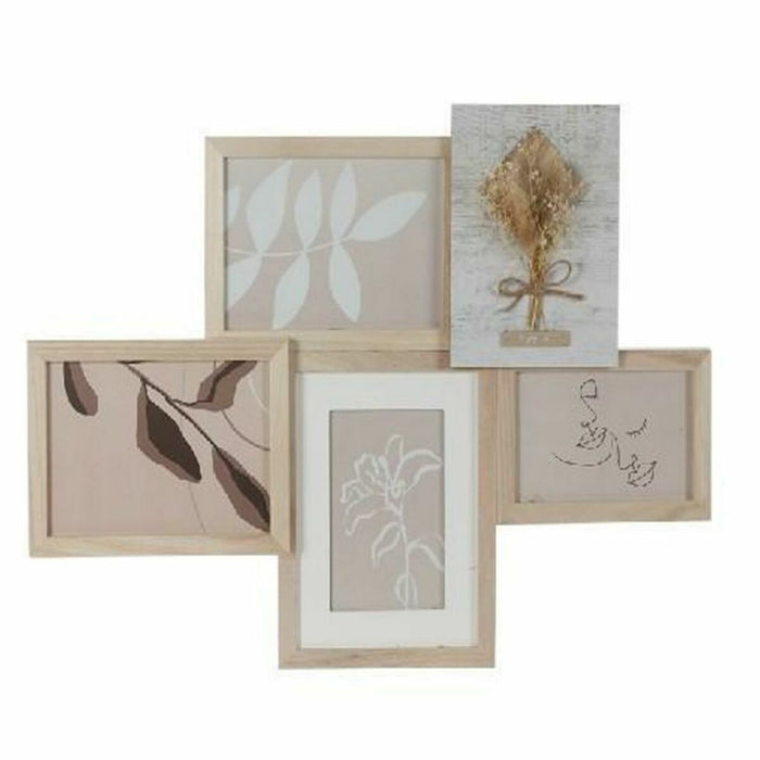 Ramă Foto DKD Home Decor 53 x 2,4 x 39,5 cm Geam Natural Shabby Chic