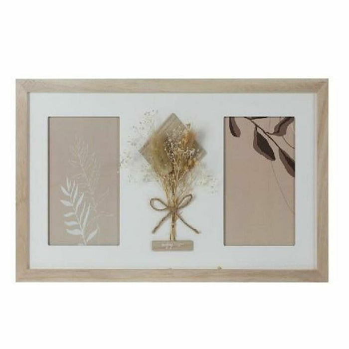 Ramă Foto DKD Home Decor 39 x 1,2 x 22 cm Geam Natural Alb Shabby Chic