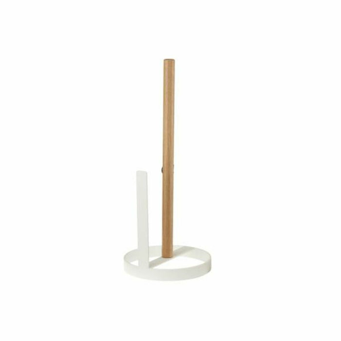 Suport pentru hârtie de bucătărie DKD Home Decor 13 x 13 x 31,5 cm Natural Metal Alb Pin