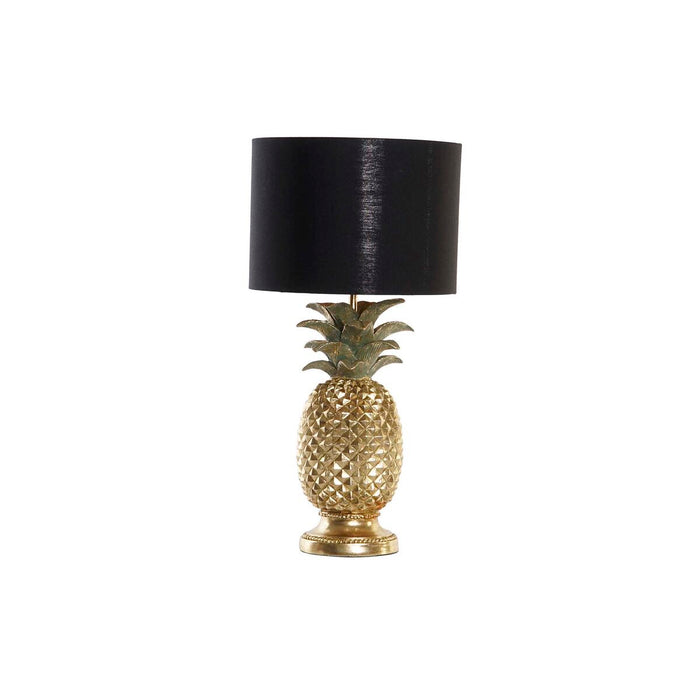 Lampă de masă DKD Home Decor Ananas Negru Auriu* Poliester Rășină 50 W (24 x 24 x 47 cm)