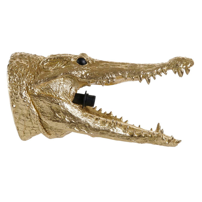 Lampă de Perete DKD Home Decor Auriu* Rășină 25 W 220 V Crocodil 27,5 x 41 x 22 cm