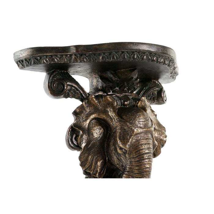 Rafturi DKD Home Decor Elefant Auriu* Rășină (36,5 x 16,5 x 36 cm)