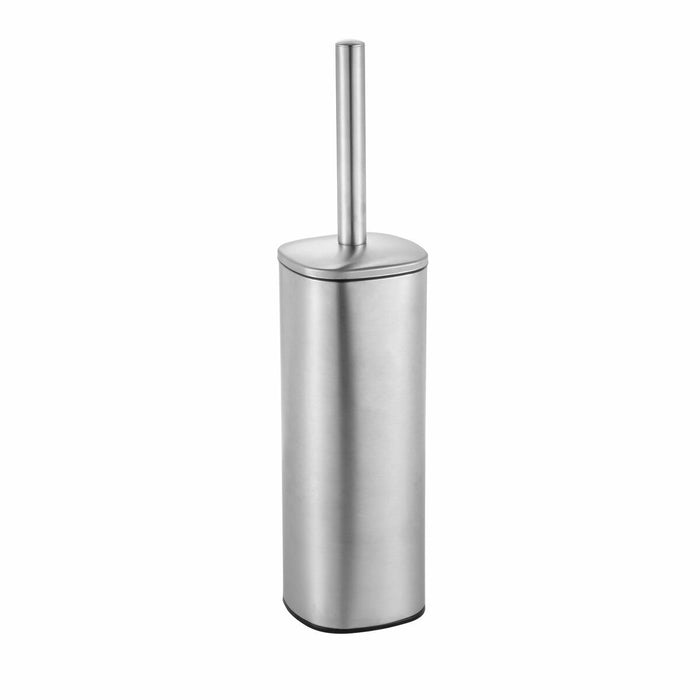 Perie pentru toaletă DKD Home Decor 9,5 x 9,5 x 39 cm Argintiu Oțel inoxidabil polipropilenă