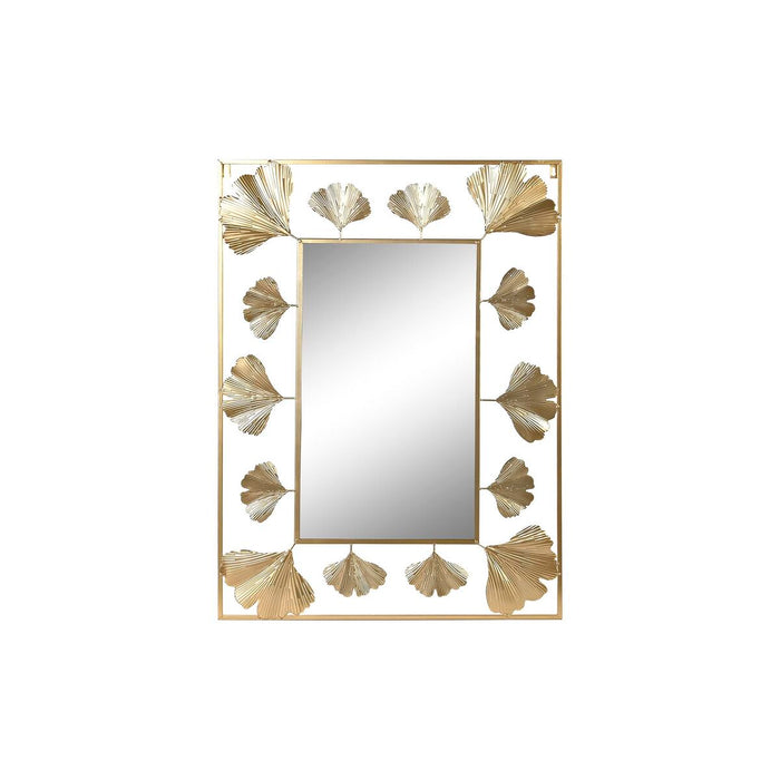 Oglindă de perete DKD Home Decor Auriu* Metal Frunza a unei plante (71 x 1 x 97 cm)