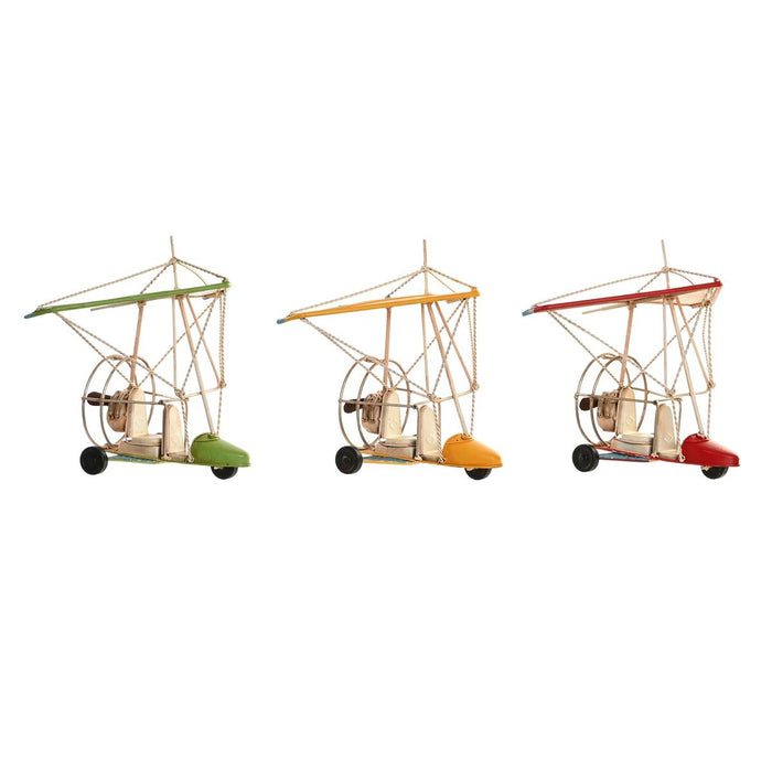 Figură Decorativă DKD Home Decor Galben Roșu Verde Vintage 32 x 18,5 x 25 cm (3 Piese)