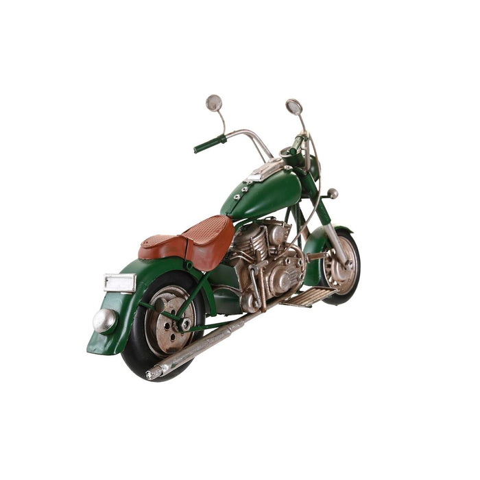 Figură Decorativă DKD Home Decor 28 x 10 x 17 cm Motocicletă Alb Verde Albastru celest Vintage (3 Piese)
