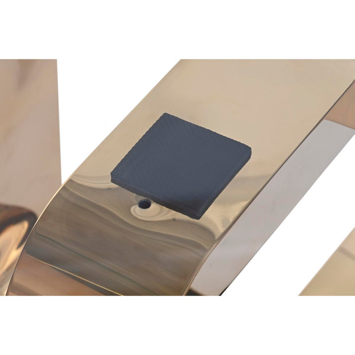 Masa de Cafea DKD Home Decor Auriu* Oțel Sticlă Temperată 100 x 100 x 45 cm