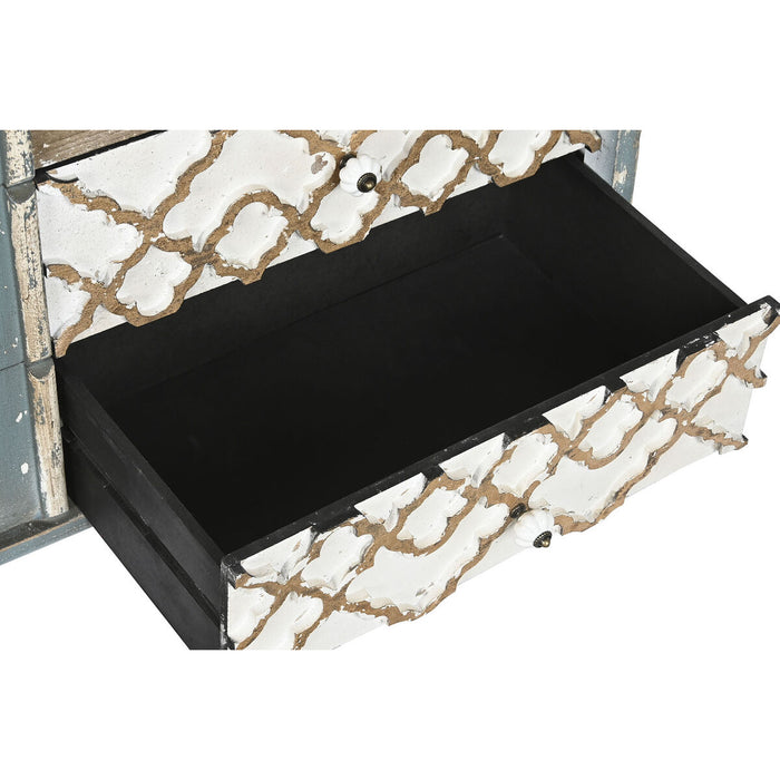 Servantă DKD Home Decor Albastru Alb Maro închis Brad Lemn MDF 122 x 42 x 63 cm