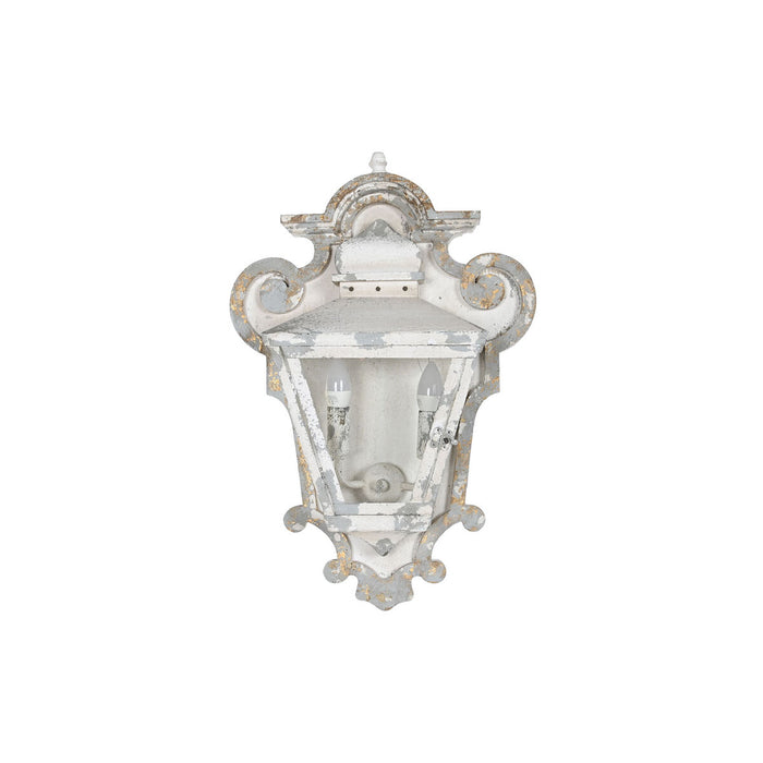 Lampă de Perete DKD Home Decor Geam Metal Alb Neoclasic (43 x 16,5 x 68 cm)