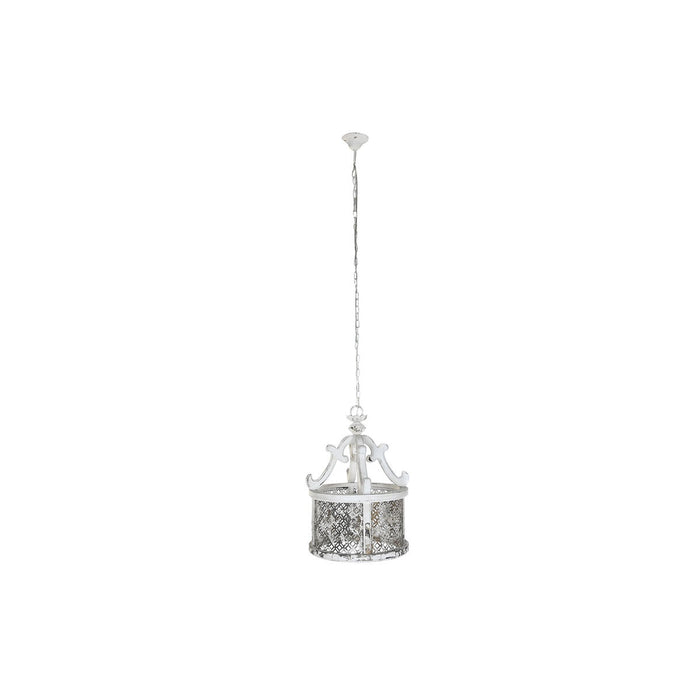 Lustră DKD Home Decor Alb Metal Brad 40 W Vintage Finisaj învechit 220 V 46 x 46 x 62 cm