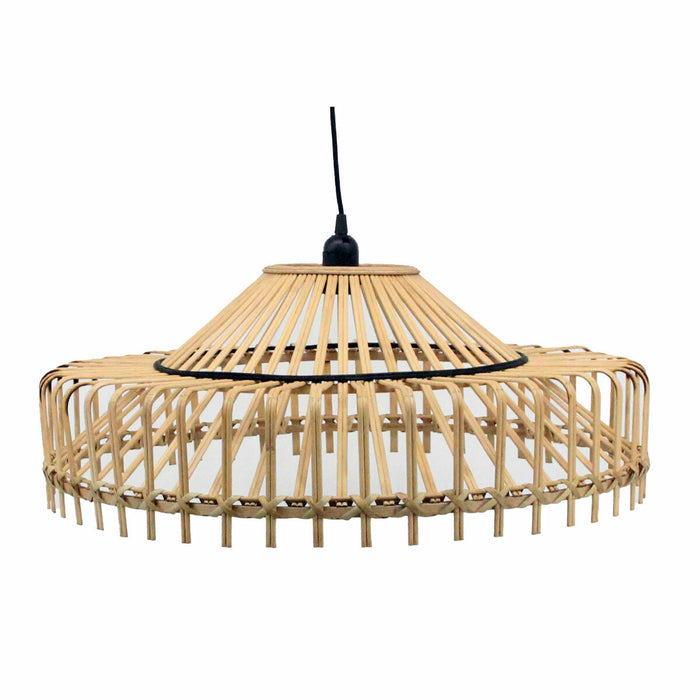 Lustră DKD Home Decor 61 x 61 x 23 cm 61 x 61 x 31 cm Maro Bambus 50 W