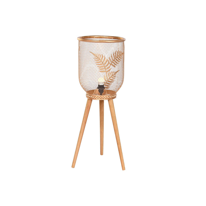 Lampă de masă DKD Home Decor Auriu* Metal Maro 220 V 50 W Pin (32 x 32 x 90 cm)
