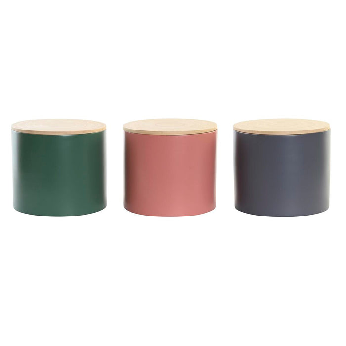 Staniu DKD Home Decor Bambus 2,6 L 18 x 18 x 16 cm (3 Unități)