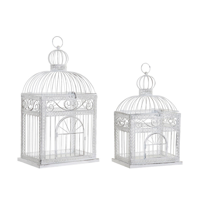 Cuşcă DKD Home Decor Alb Metal 28 x 20 x 54 cm