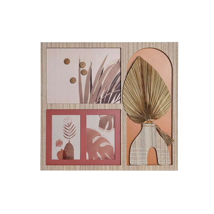 Ramă Foto DKD Home Decor 43 x 1,2 x 40 cm Natural Multicolor Lemn MDF Boho