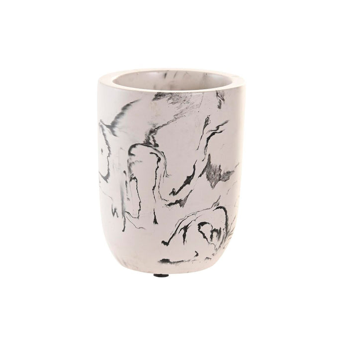 Pahar DKD Home Decor 7 X 7 X 9,5 CM Negru Цимент Alb