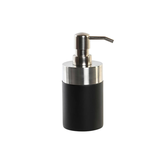 Dozator de Săpun DKD Home Decor Argintiu Negru Oțel inoxidabil Rășină 7 x 7 x 17 cm