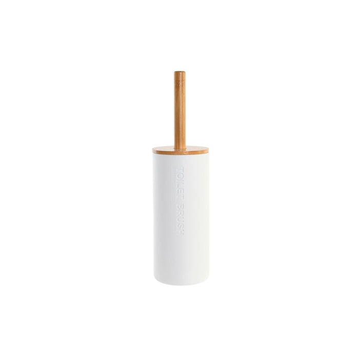 Perie pentru toaletă DKD Home Decor 9 x 9 x 35,5 cm Natural Alb polipropilenă