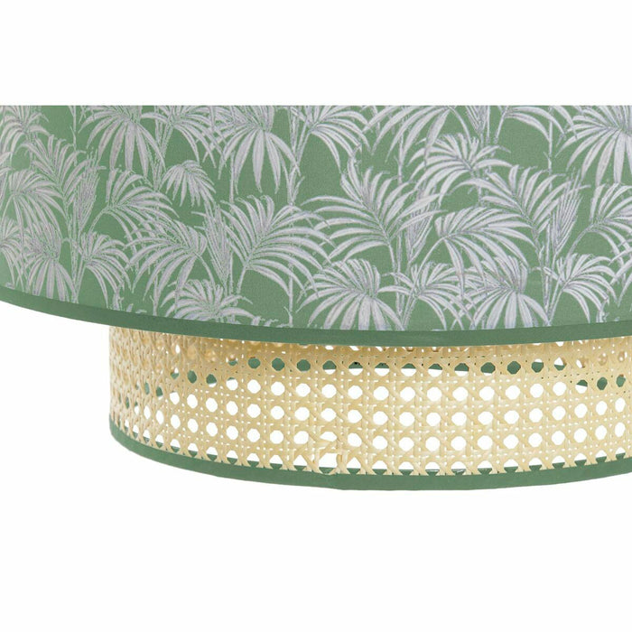 Lustră DKD Home Decor Natural Negru Poliester Alb Verde 40 W 50 W (46 x 46 x 25 cm)