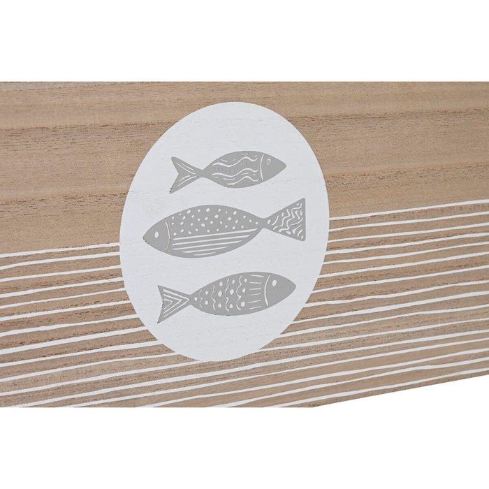 Cutie Decorativă DKD Home Decor Natural Lemn MDF Spirale Mediterană 50 x 40 x 22,5 cm
